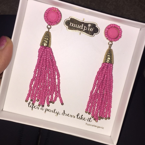 Jewelry - Pink Tassel Earrings